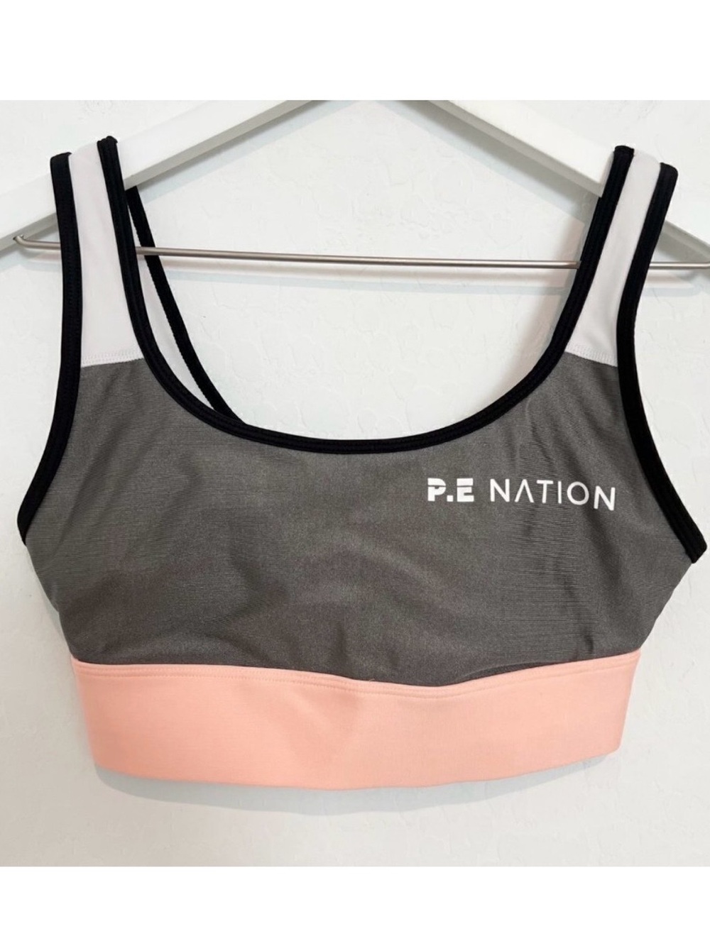 PE Nation Athletic Colorblock Sports Bra Activewear Workout Sporty Athleisure XS
